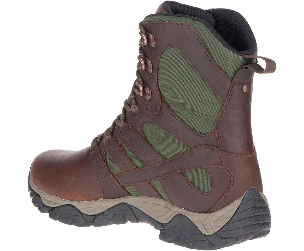 Botas Homem - Merrell Moab Duluth Pack 8\" Waterproof Sr - Marrom - ZTA167290